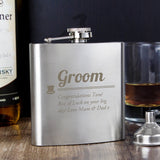 Personalised Groom Hip Flask: 3 - Hip Flasks By Gift Moments
