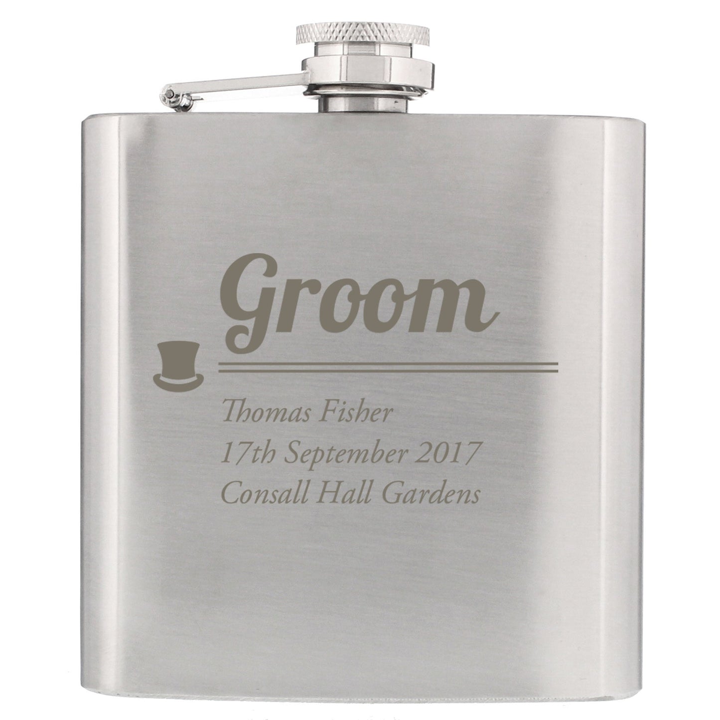 Personalised Groom Hip Flask: 2 - Hip Flasks By Gift Moments