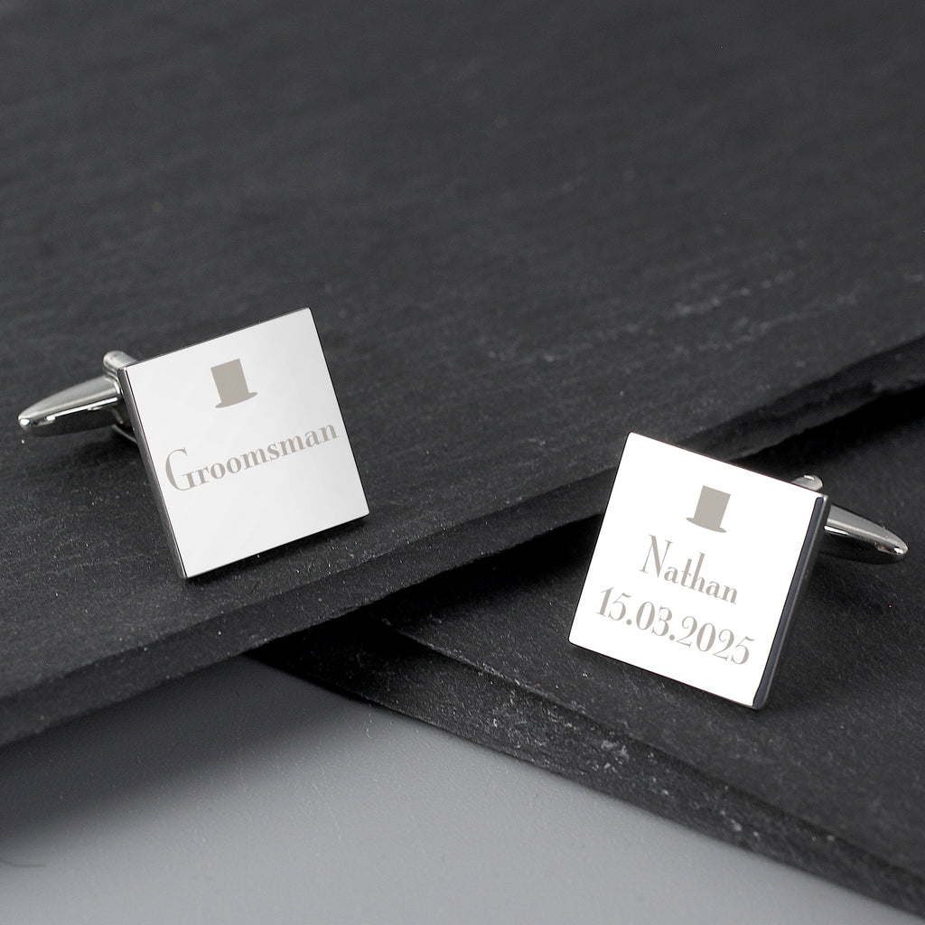 Personalised Groomsman Cufflinks - Shop Cufflinks & Tie Slides At Gift Moments - 2