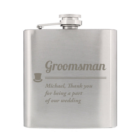 Personalised Groomsman Hip flask: 5 - Hip Flasks By Gift Moments