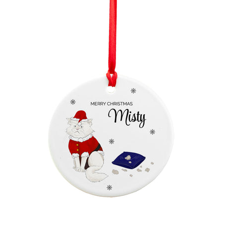 Personalised Grumpy Cat Xmas Ornament: 4 - Christmas Decorations By Gift Moments
