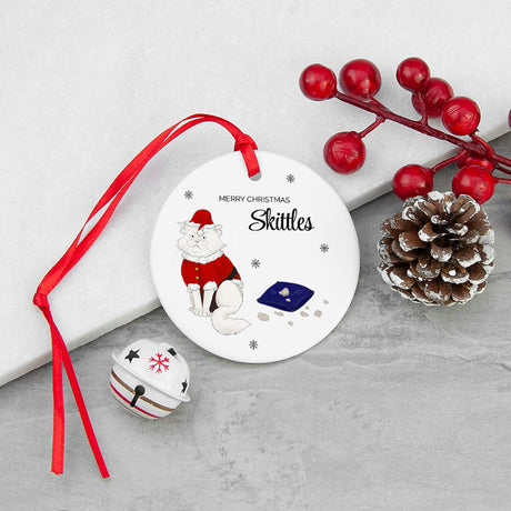 Personalised Grumpy Cat Xmas Ornament: 1 - Christmas Decorations By Gift Moments