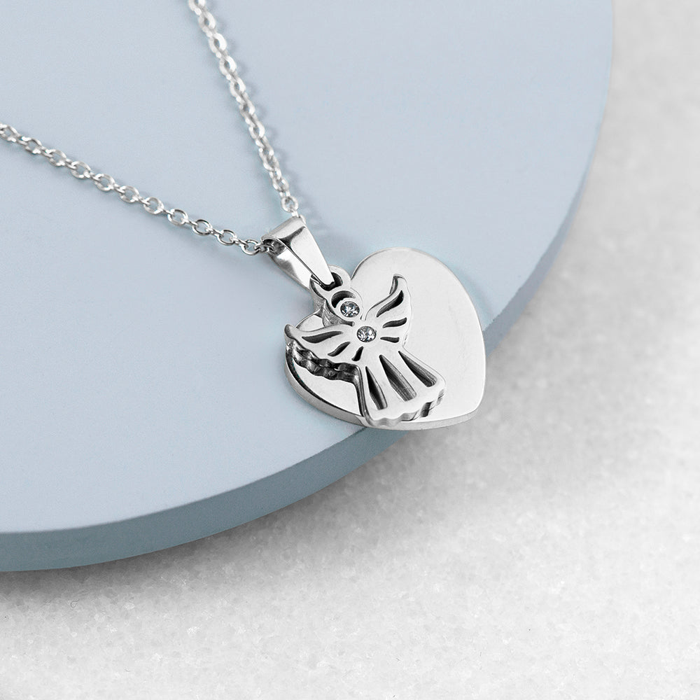 Personalised Guardian Angel Pendant Necklaces: 3 - Necklaces By Gift Moments