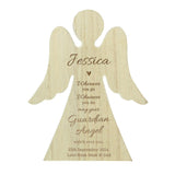 Personalised Guardian Angel Rustic Wooden Angel Decoration: 5 - Ornaments By Gift Moments