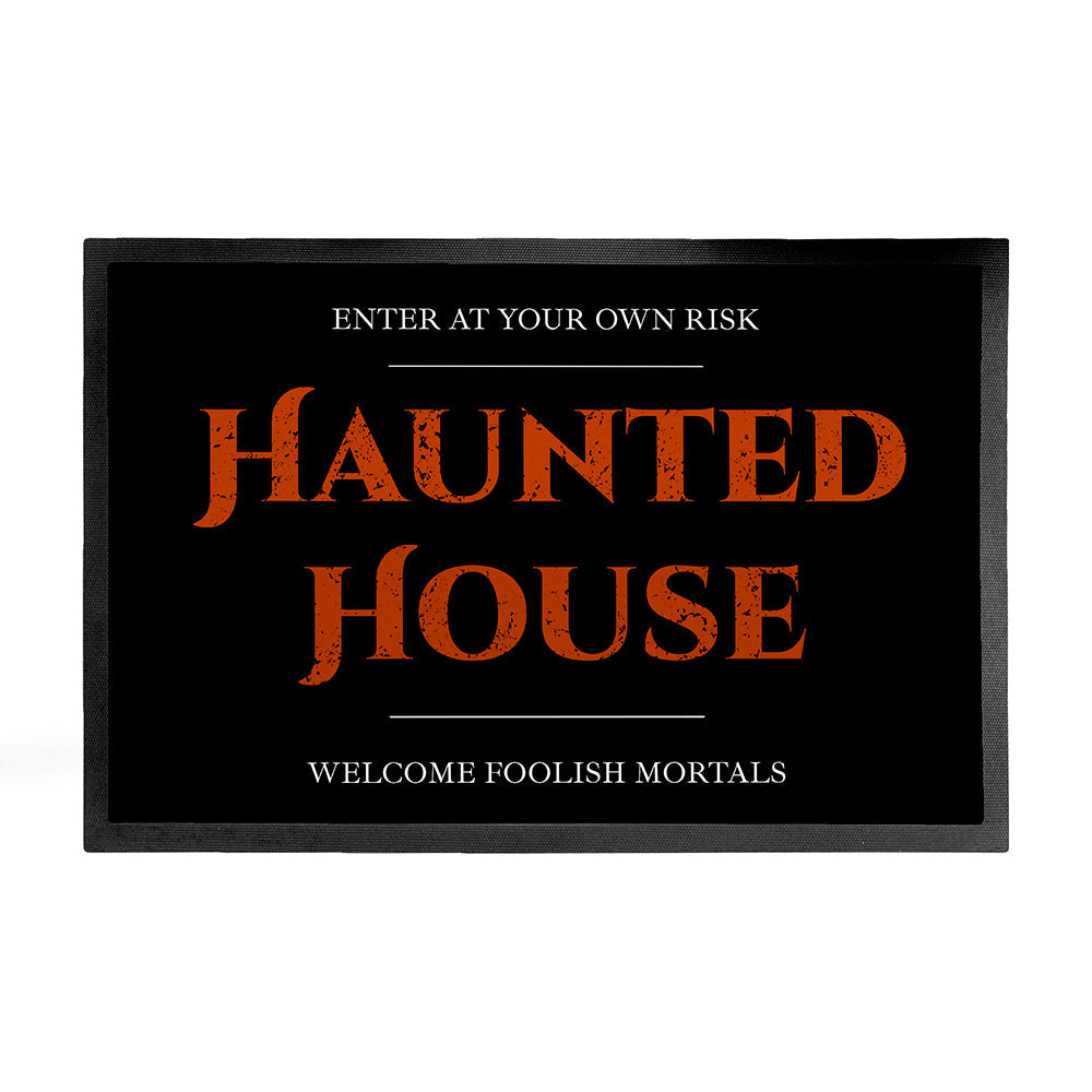 Personalised Halloween Haunted House Doormat: 2 - Doormats By Gift Moments
