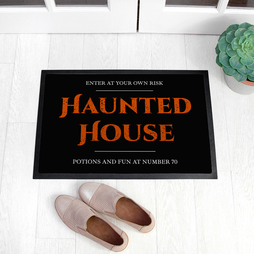 Personalised Halloween Haunted House Doormat: 1 - Doormats By Gift Moments