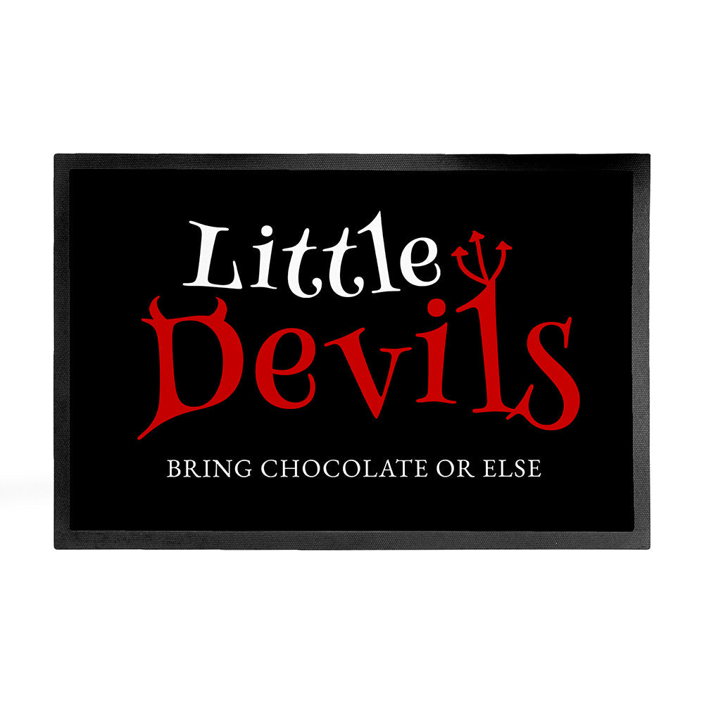 Personalised Halloween Little Devils Doormat: 2 - Doormats By Gift Moments
