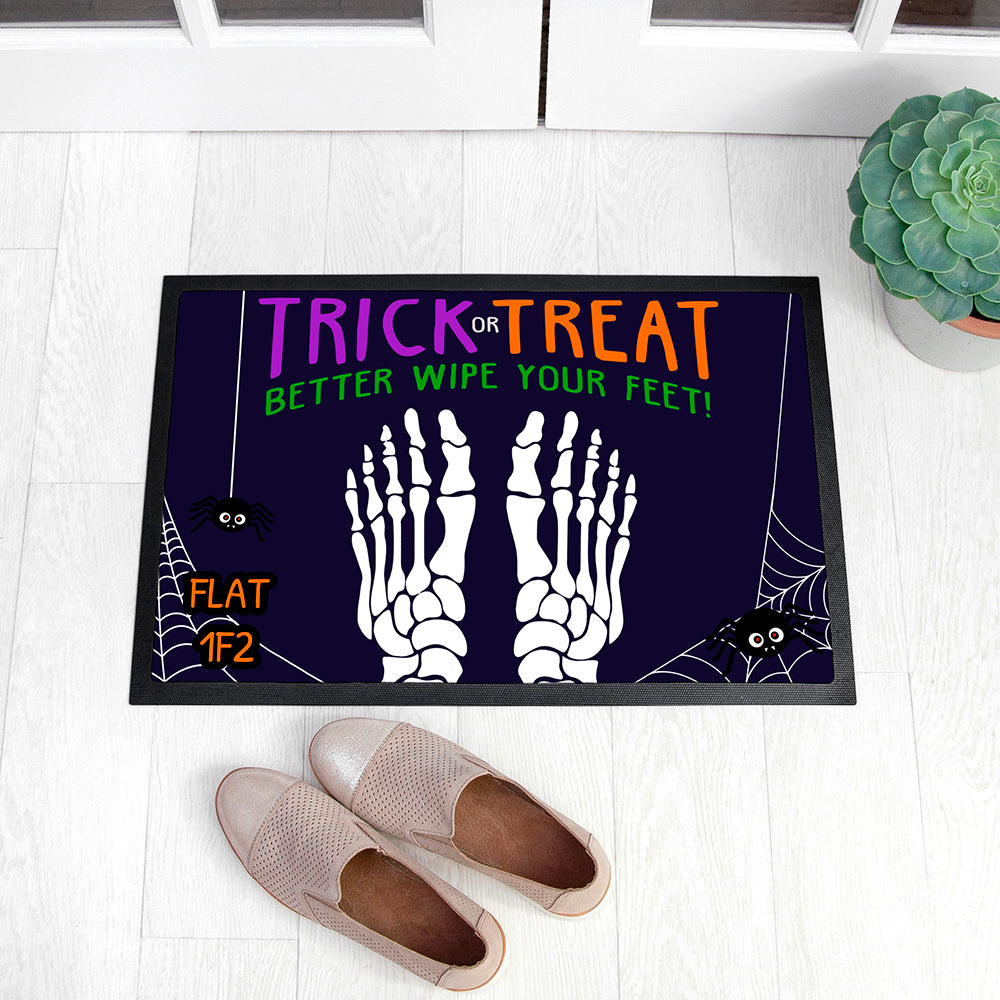 Personalised Halloween Trick or Treat Doormat: 1 - Doormats By Gift Moments