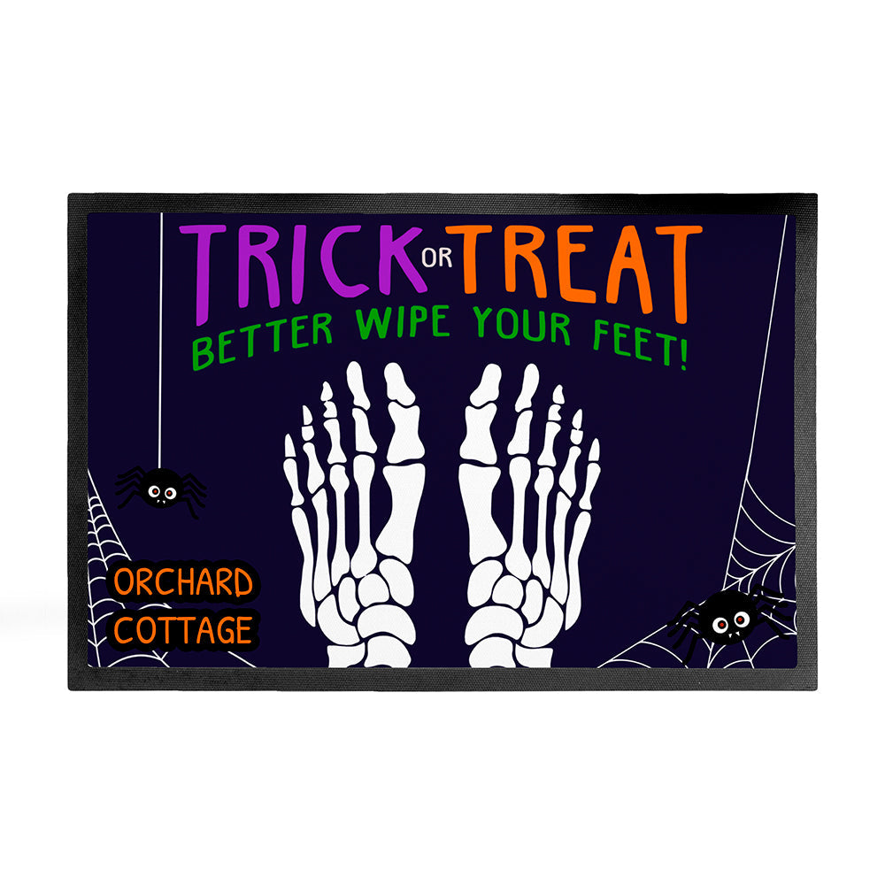 Personalised Halloween Trick or Treat Doormat: 2 - Doormats By Gift Moments