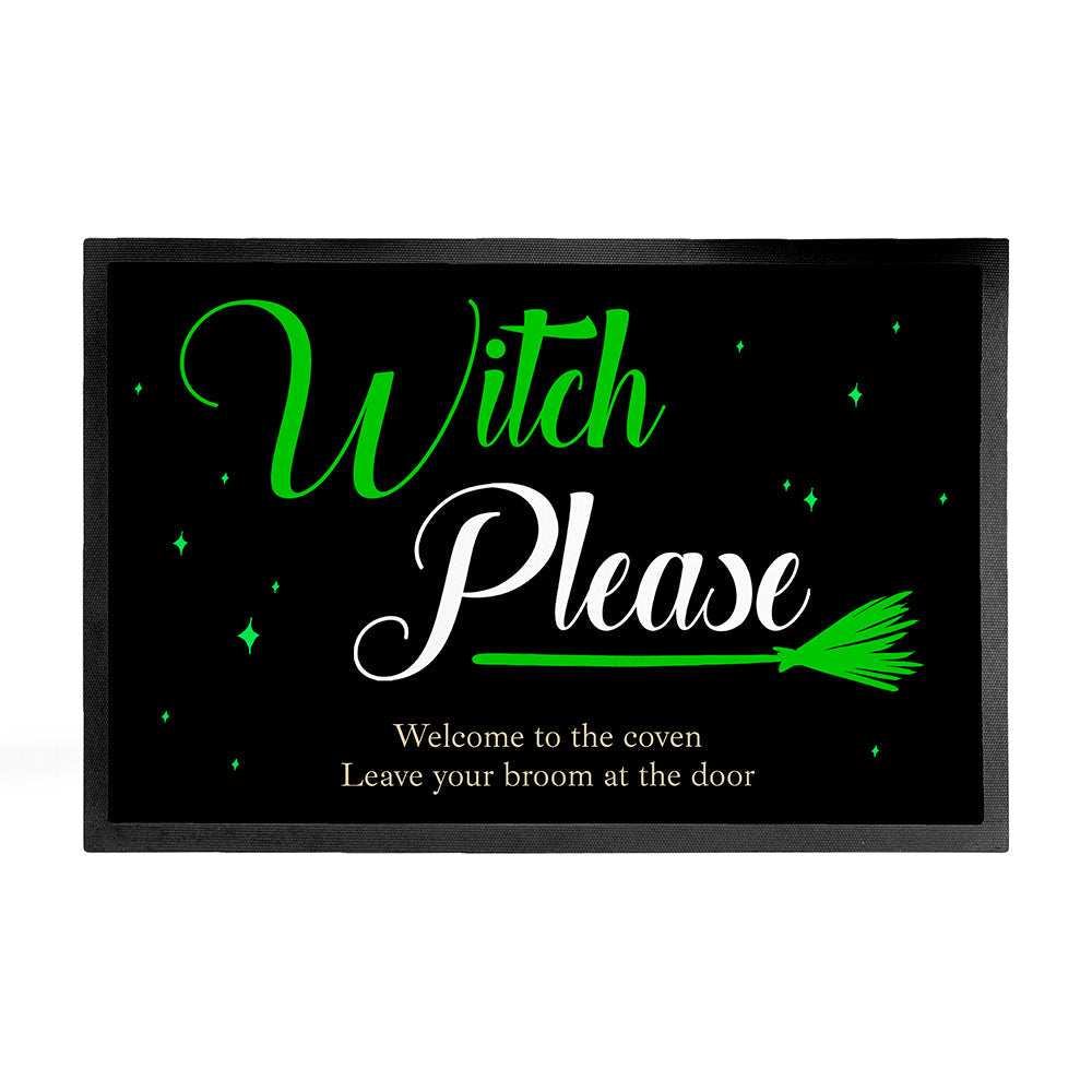 Personalised Halloween Witches Broom Doormat: 2 - Doormats By Gift Moments