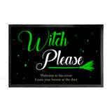 Personalised Halloween Witches Broom Doormat: 2 - Doormats By Gift Moments