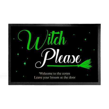 Personalised Halloween Witches Broom Doormat: 2 - Doormats By Gift Moments