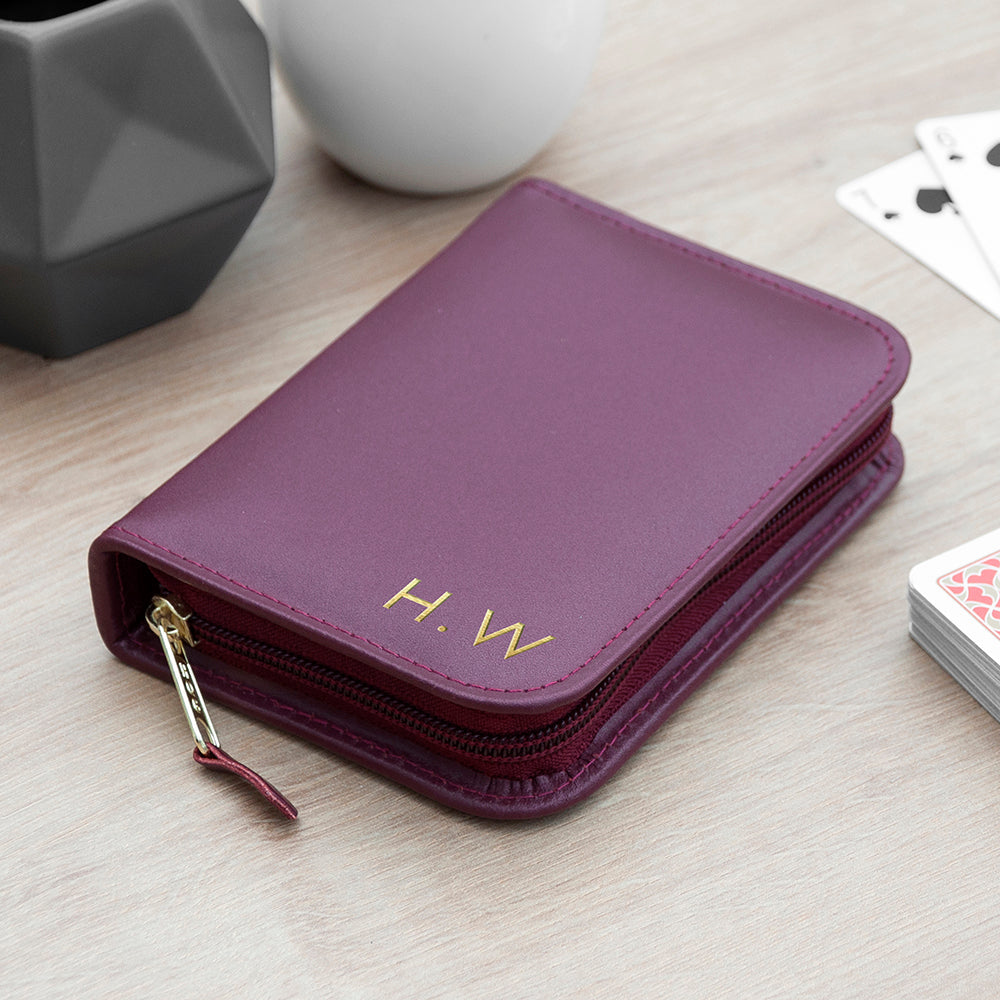 Personalised Handmade Leather Double Playing Card Cases: 1 - Playing Card Cases By Gift Moments