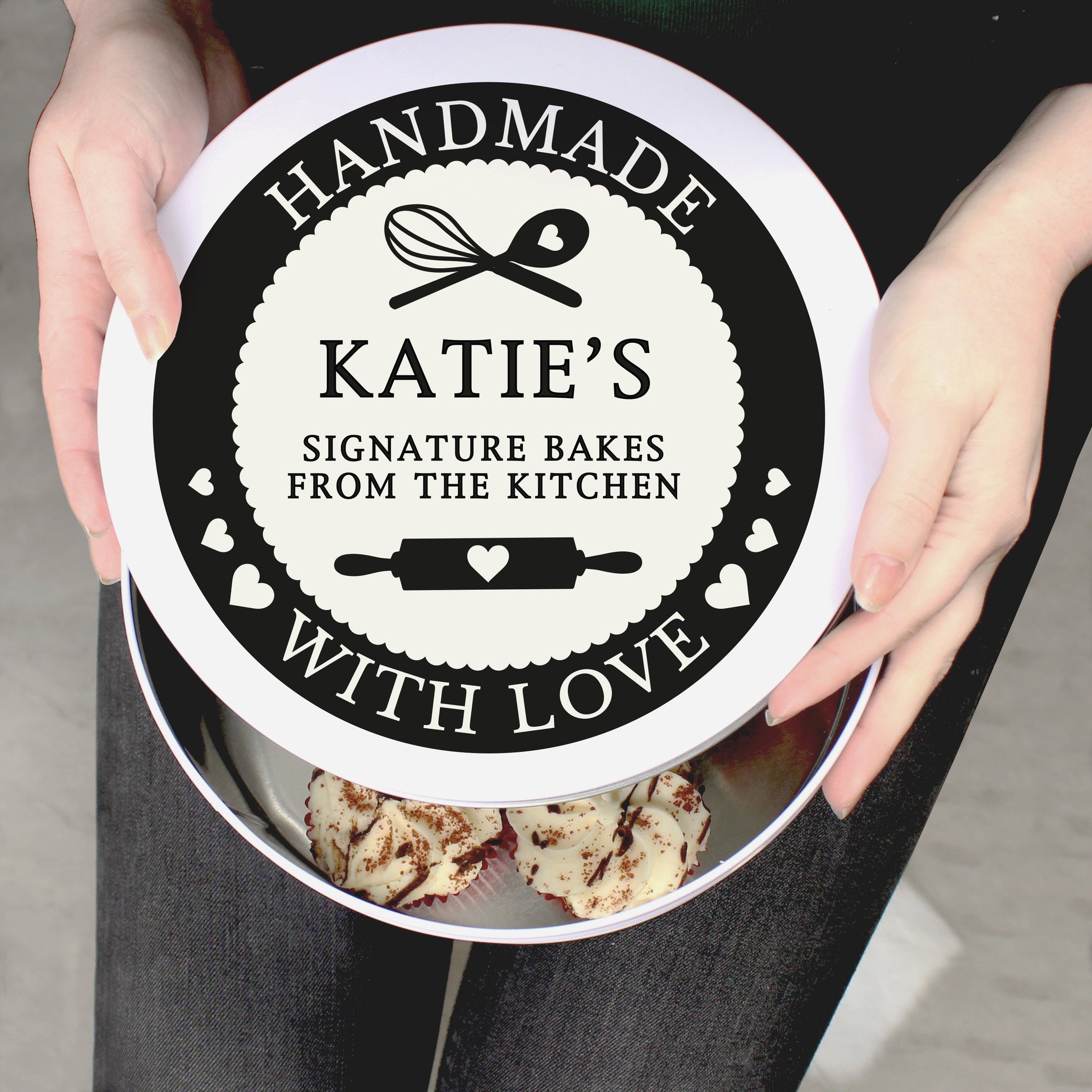 Personalised Handmade With Love Cake Tin: 3 - Storage By Gift Moments