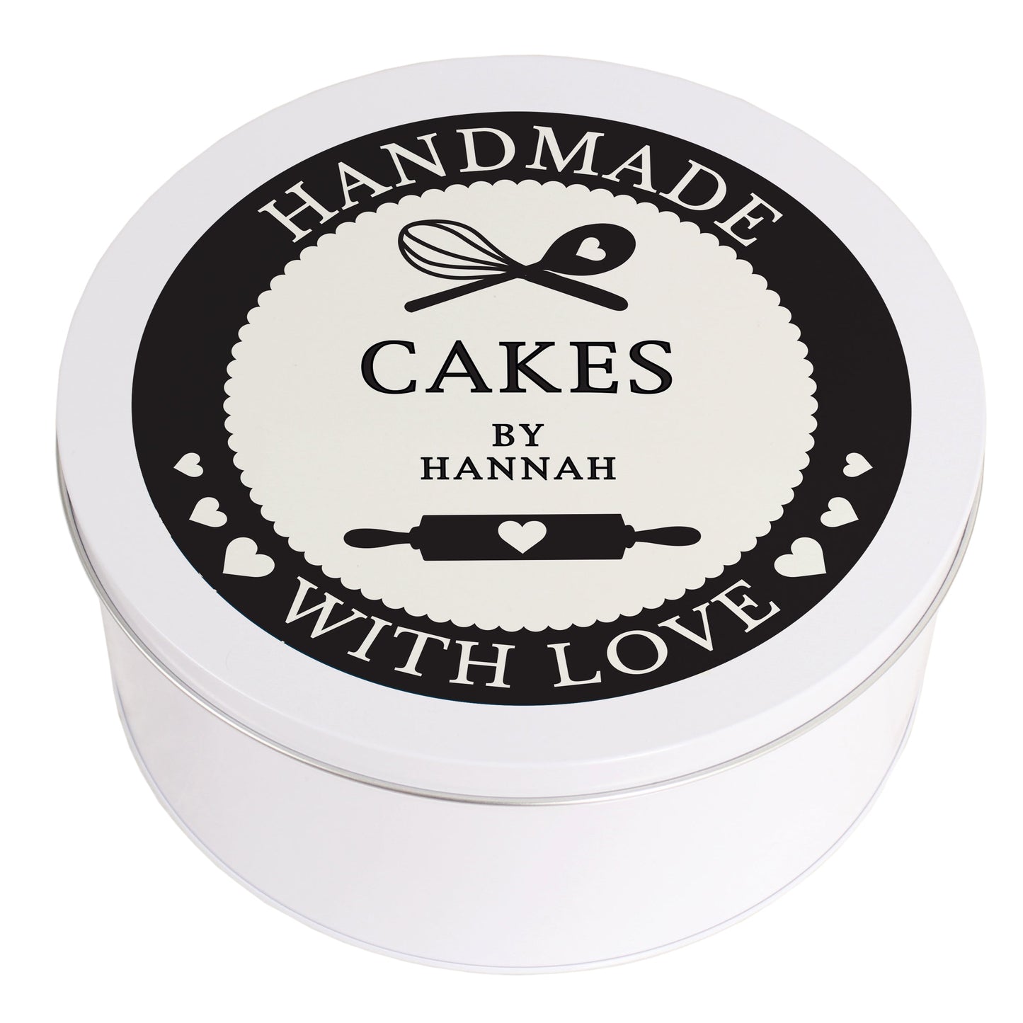 Personalised Handmade With Love Cake Tin: 5 - Storage By Gift Moments