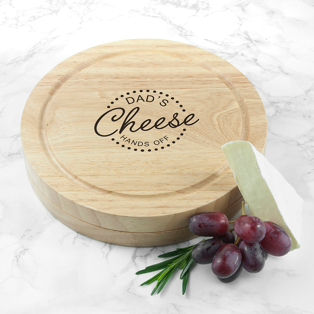Personalised ’Hands Off’ Cheese Board Set: 6 - Cheese Boards By Gift Moments
