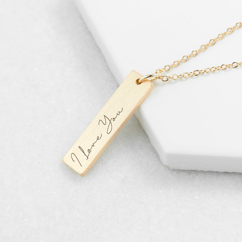 Personalised Handwriting Bar Necklace - Shop Necklaces At Gift Moments - 4