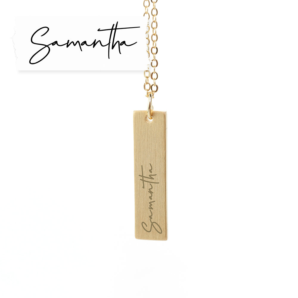 Personalised Handwriting Bar Necklace - Shop Necklaces At Gift Moments - 6