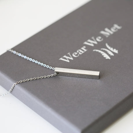 Personalised Handwriting Bar Necklace: 6 - Necklaces By Gift Moments