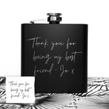 Personalised Handwriting Black Hip Flask: 4 Hip Flasks By Gift Moments