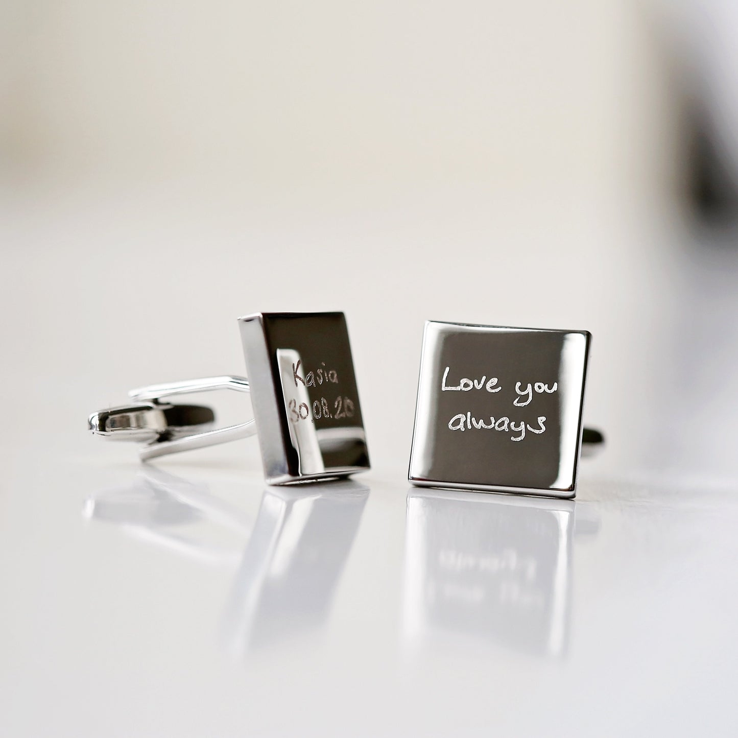 Personalised Handwriting Cufflinks: 1 - Cufflinks & Tie Slides By Gift Moments