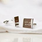 Personalised Handwriting Cufflinks - Shop Cufflinks & Tie Slides At Gift Moments - 5