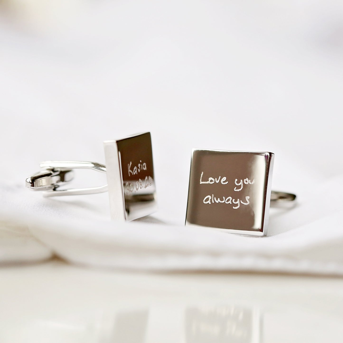 Personalised Handwriting Cufflinks: 5 - Cufflinks & Tie Slides By Gift Moments