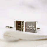 Personalised Handwriting Cufflinks: 3 - Cufflinks & Tie Slides By Gift Moments