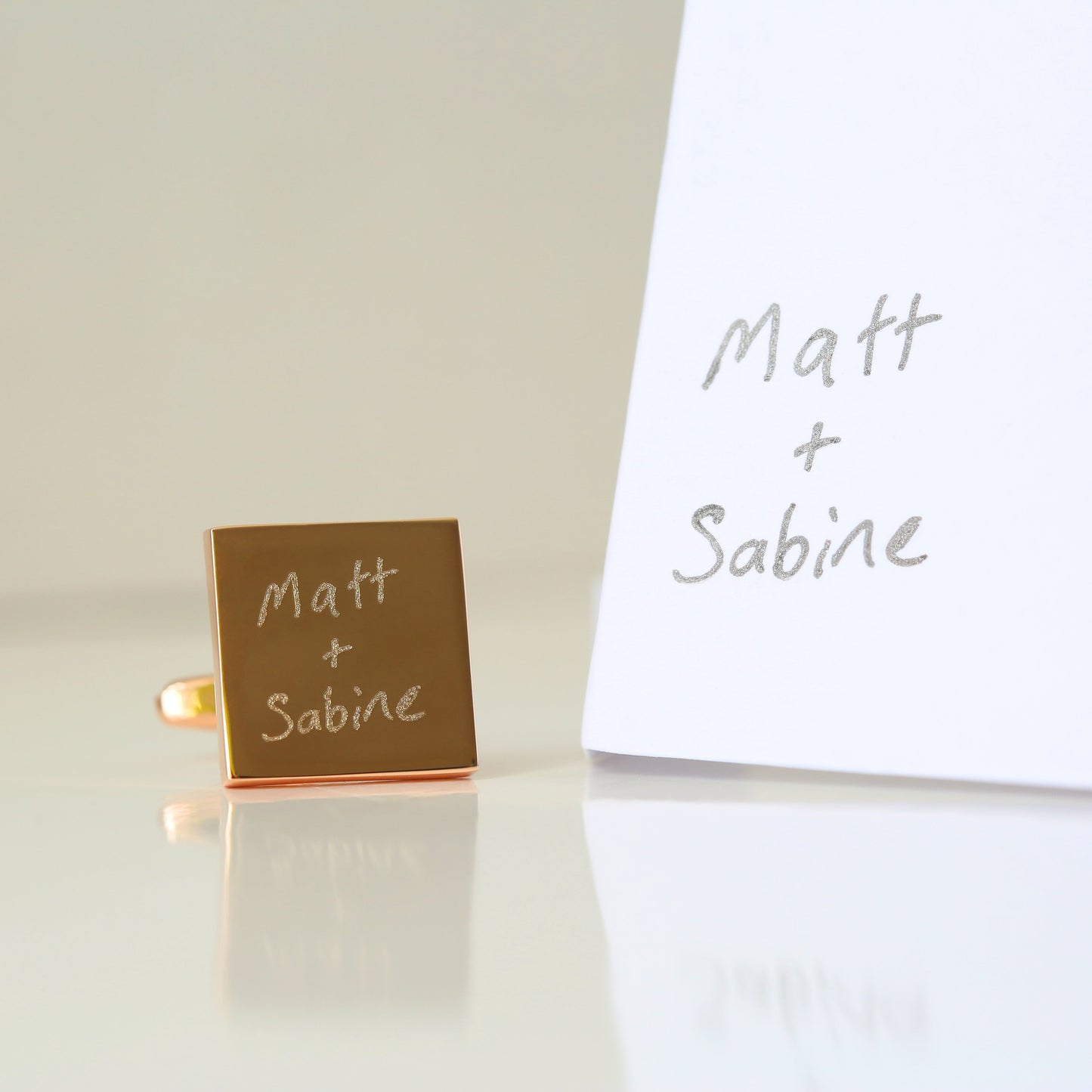 Personalised Handwriting Cufflinks: 4 - Cufflinks & Tie Slides By Gift Moments