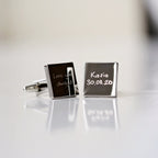 Personalised Handwriting Cufflinks - Silver - Shop Cufflinks & Tie Slides At Gift Moments - 8