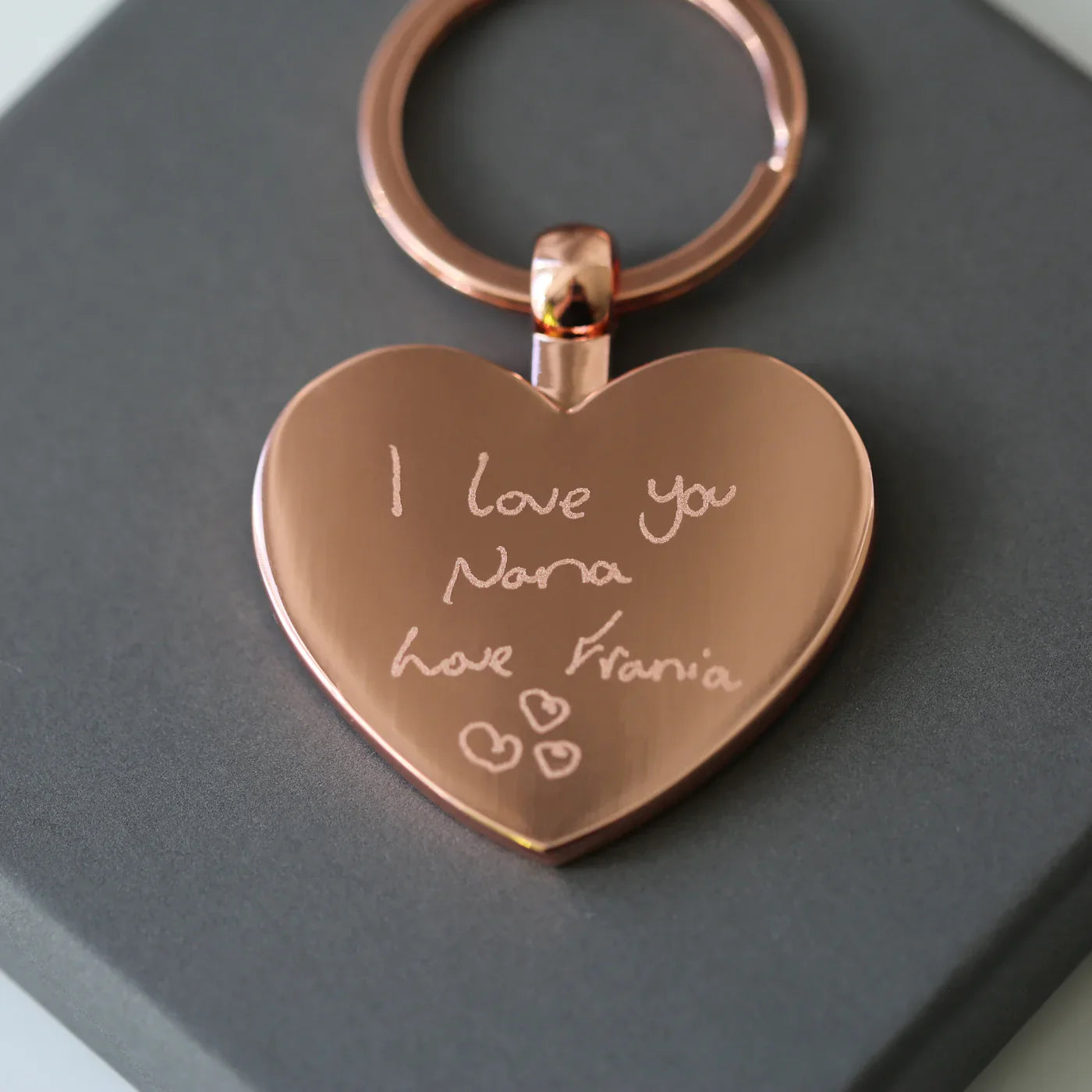 Personalised Handwriting Heart Keyrings - Shop Keyrings At Gift Moments - 3