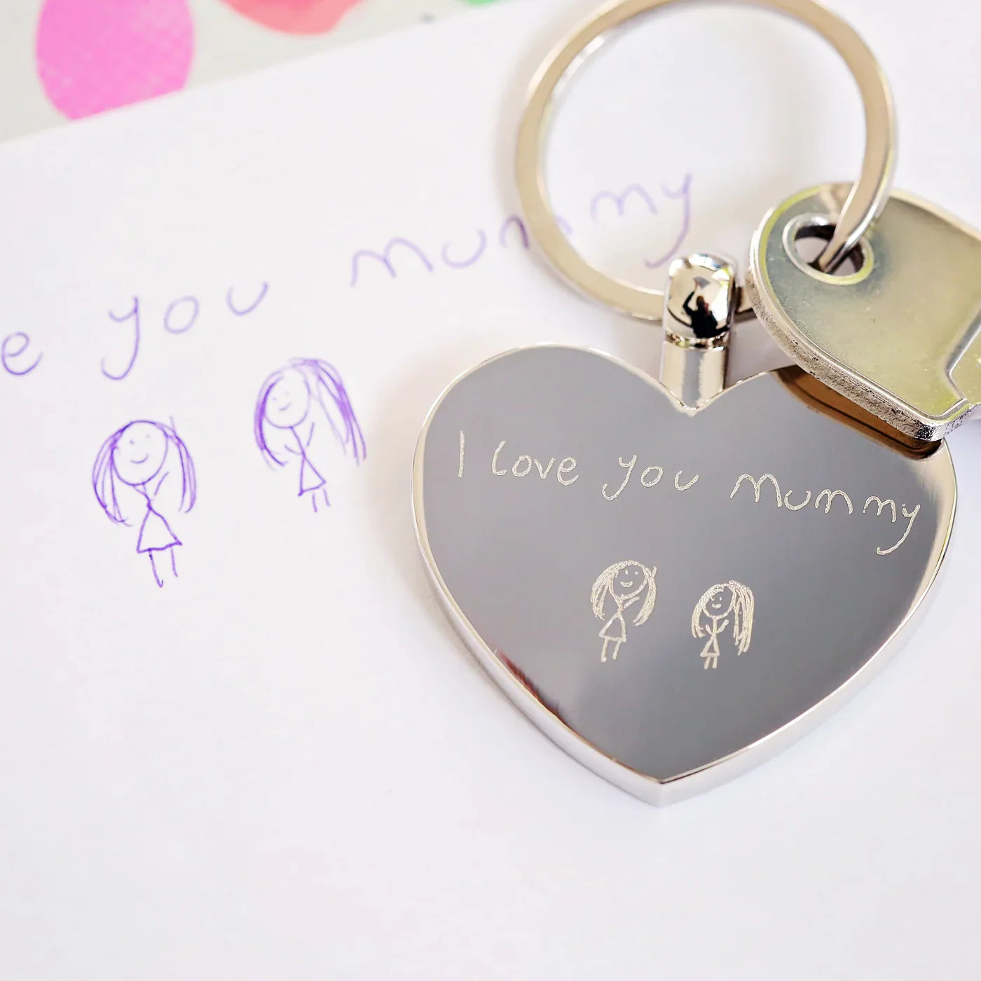 Personalised Handwriting Heart Keyrings - Silver - Shop Keyrings At Gift Moments - 6