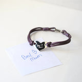 Personalised Handwriting Ladies Heart Bracelet Berry: 2 - Bracelets By Gift Moments