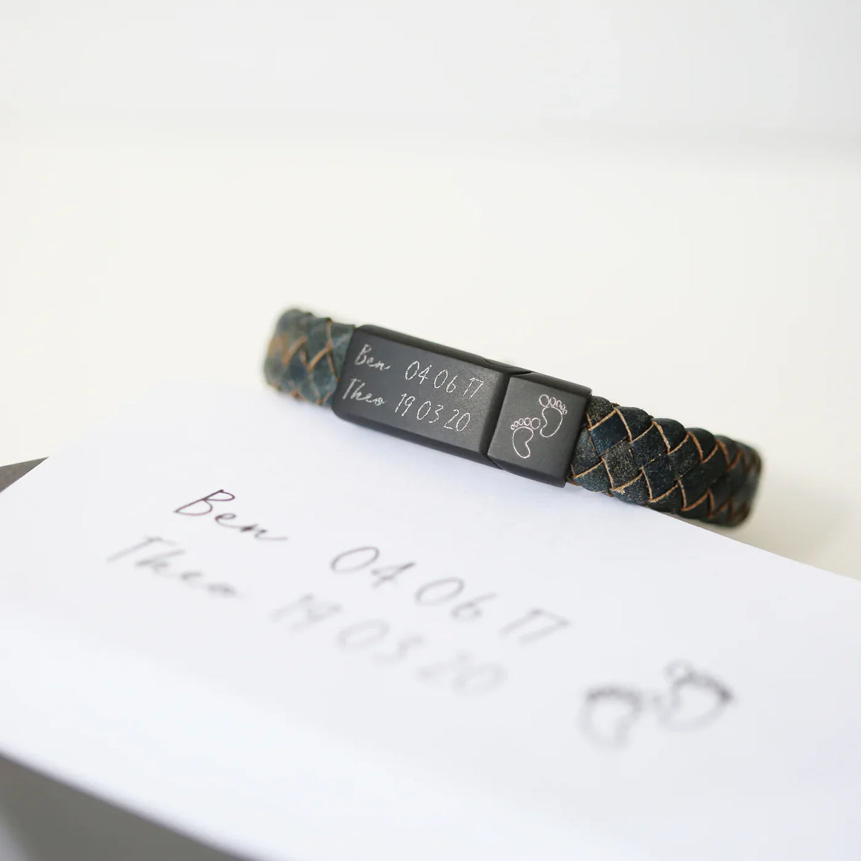 Personalised Handwriting Men’s Bracelet Iron: 3 - Bracelets By Gift Moments