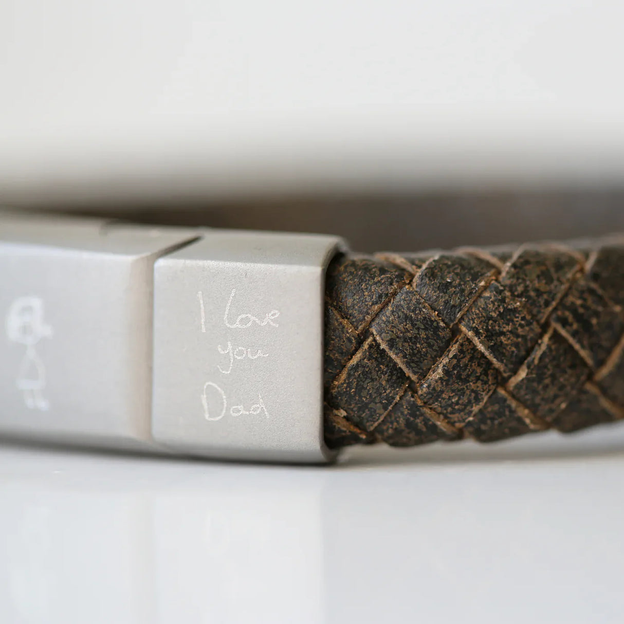 Personalised Handwriting Men’s Bracelet Rustic: 4 - Bracelets By Gift Moments