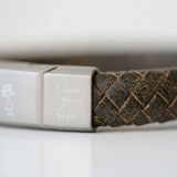 Personalised Handwriting Men’s Bracelet Rustic: 4 - Bracelets By Gift Moments