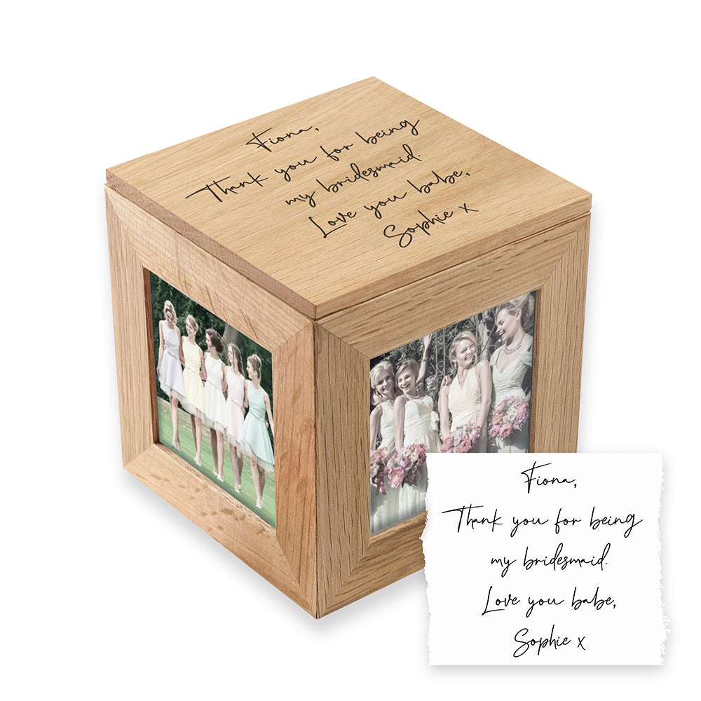 Personalised Handwriting Photo Cube: 6 - Photo Cubes By Gift Moments