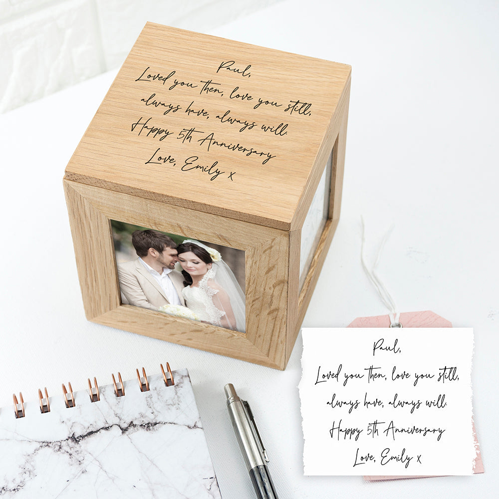 Personalised Handwriting Photo Cube: 2 - Photo Cubes By Gift Moments