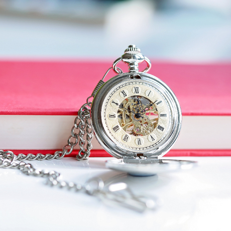 Personalised Handwriting Roman Skeleton Pocket Watch: 2 - Watches By Gift Moments