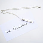 Personalised Handwriting Sterling Silver Bar Necklace - Shop Necklaces At Gift Moments - 2