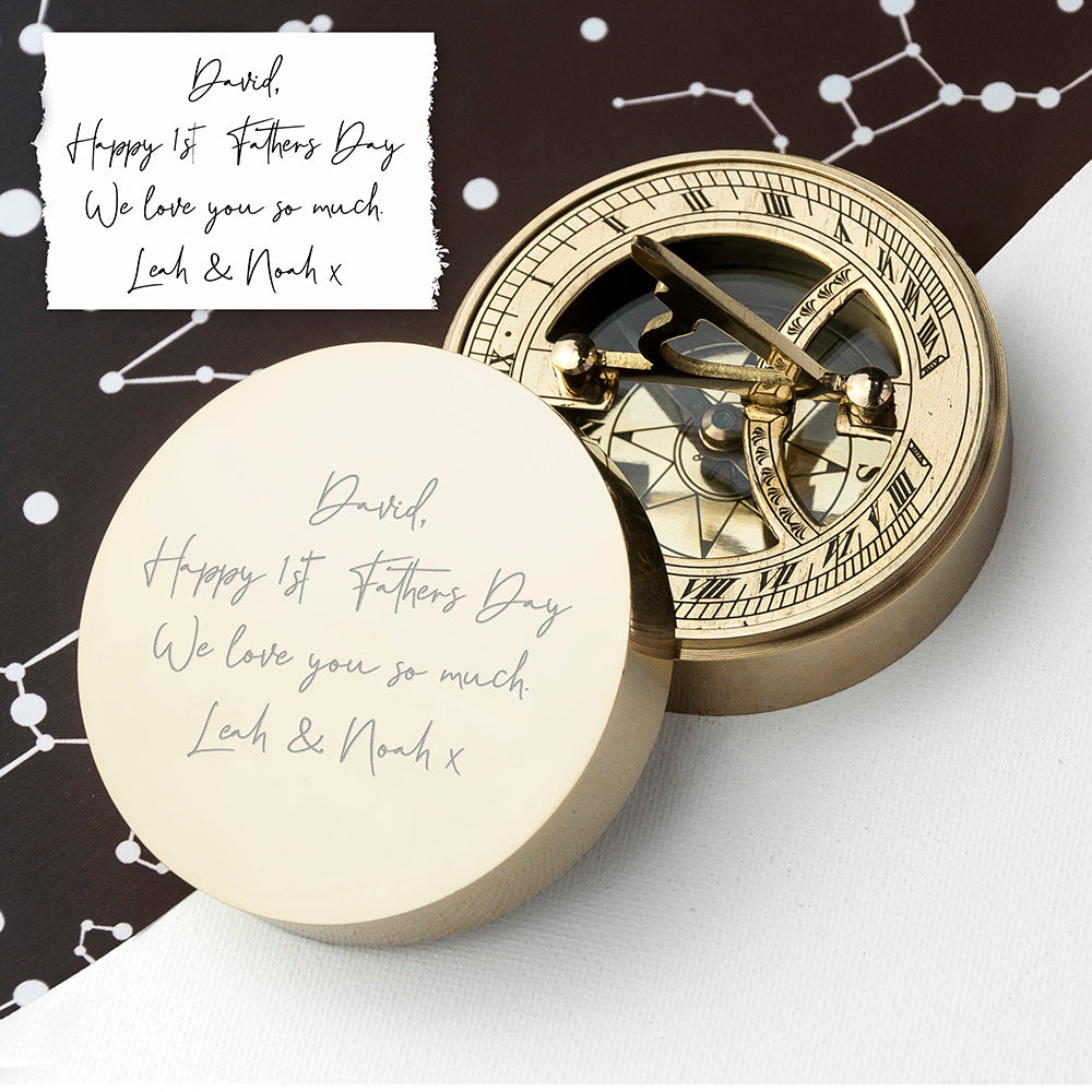Personalised Handwriting Sundial Compass: 3 - Compasses By Gift Moments