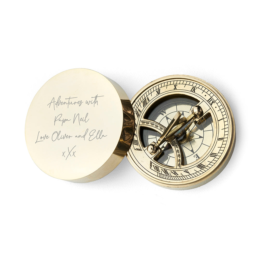 Personalised Handwriting Sundial Compass: 7 - Compasses By Gift Moments
