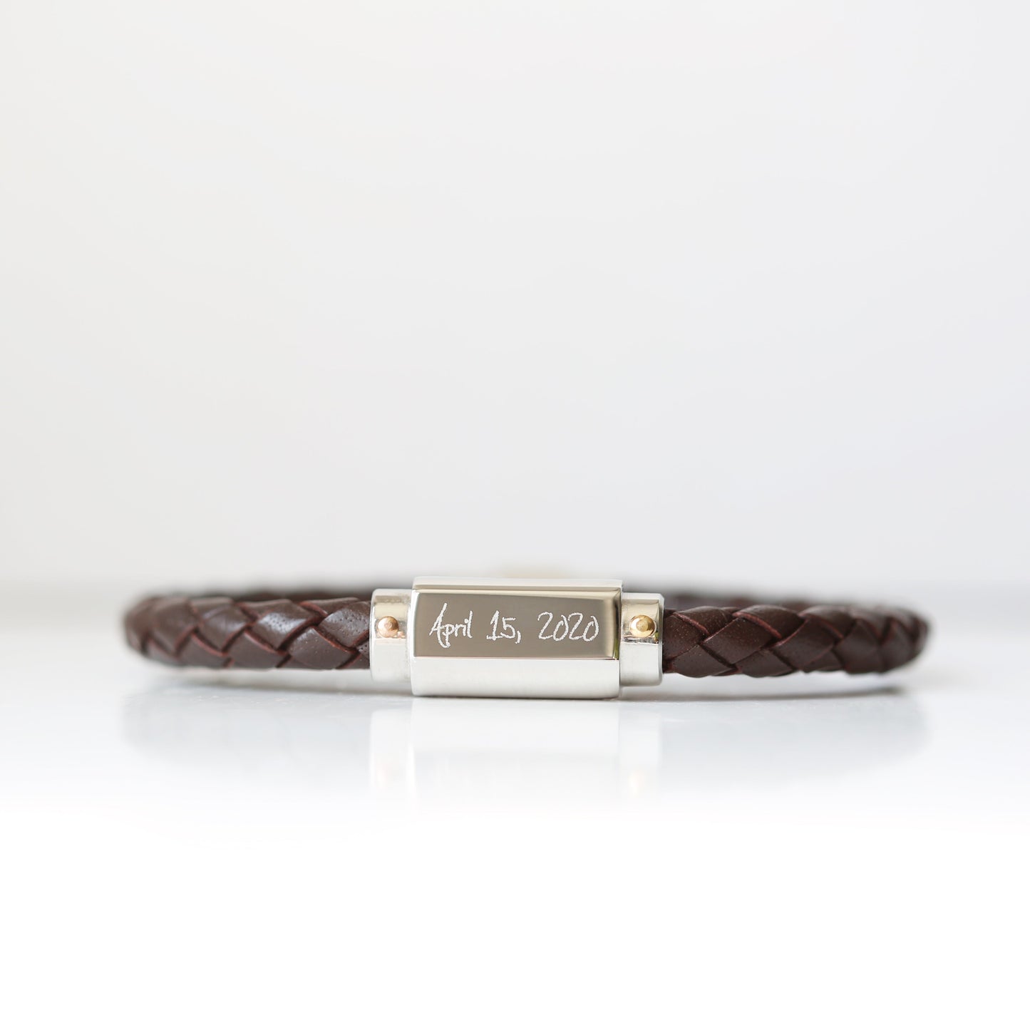 Personalised Handwriting Twisted Leather Bracelet: 4 - Bracelets By Gift Moments