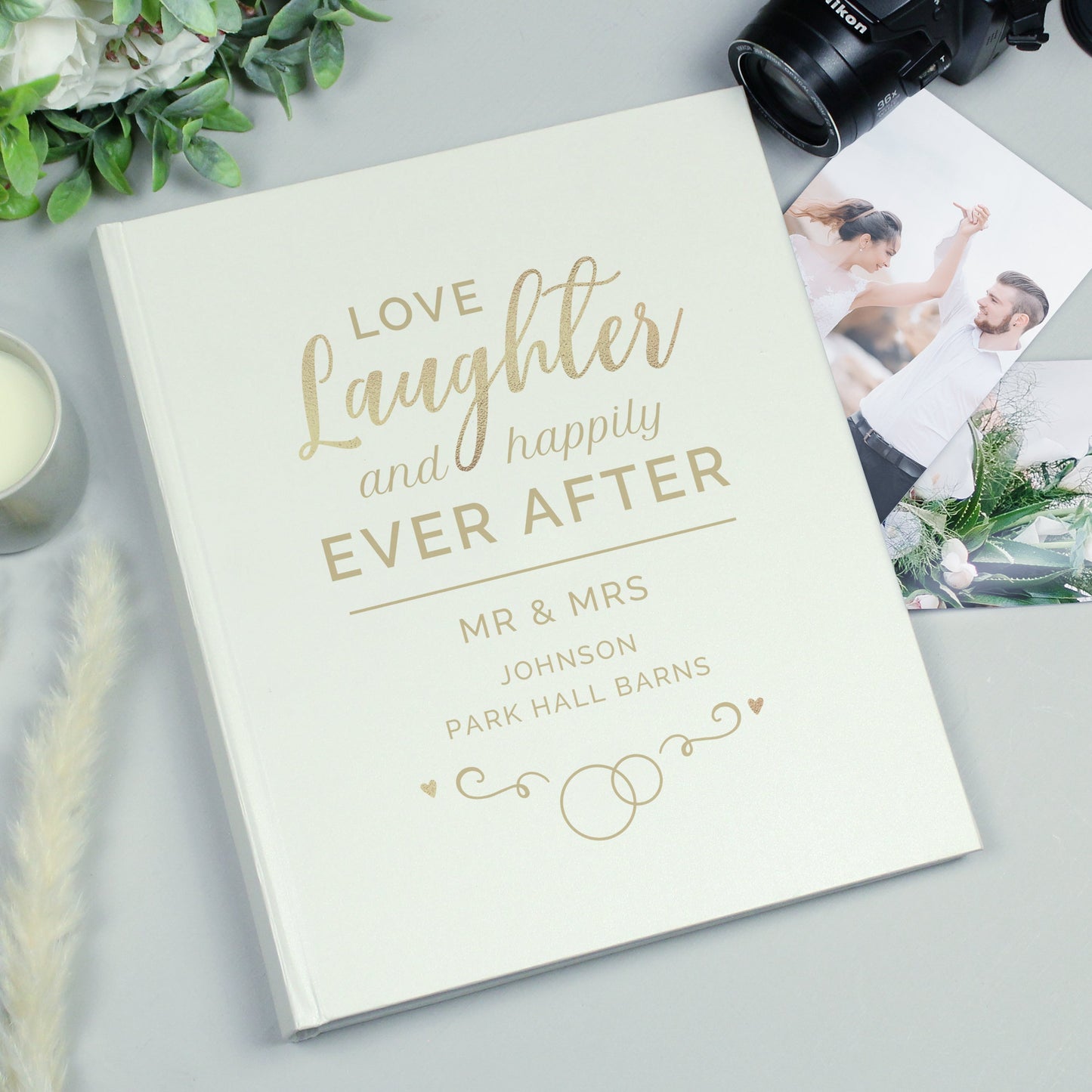 Personalised Happily Ever After Traditional Photo Album: 2 - Guest Books By Gift Moments