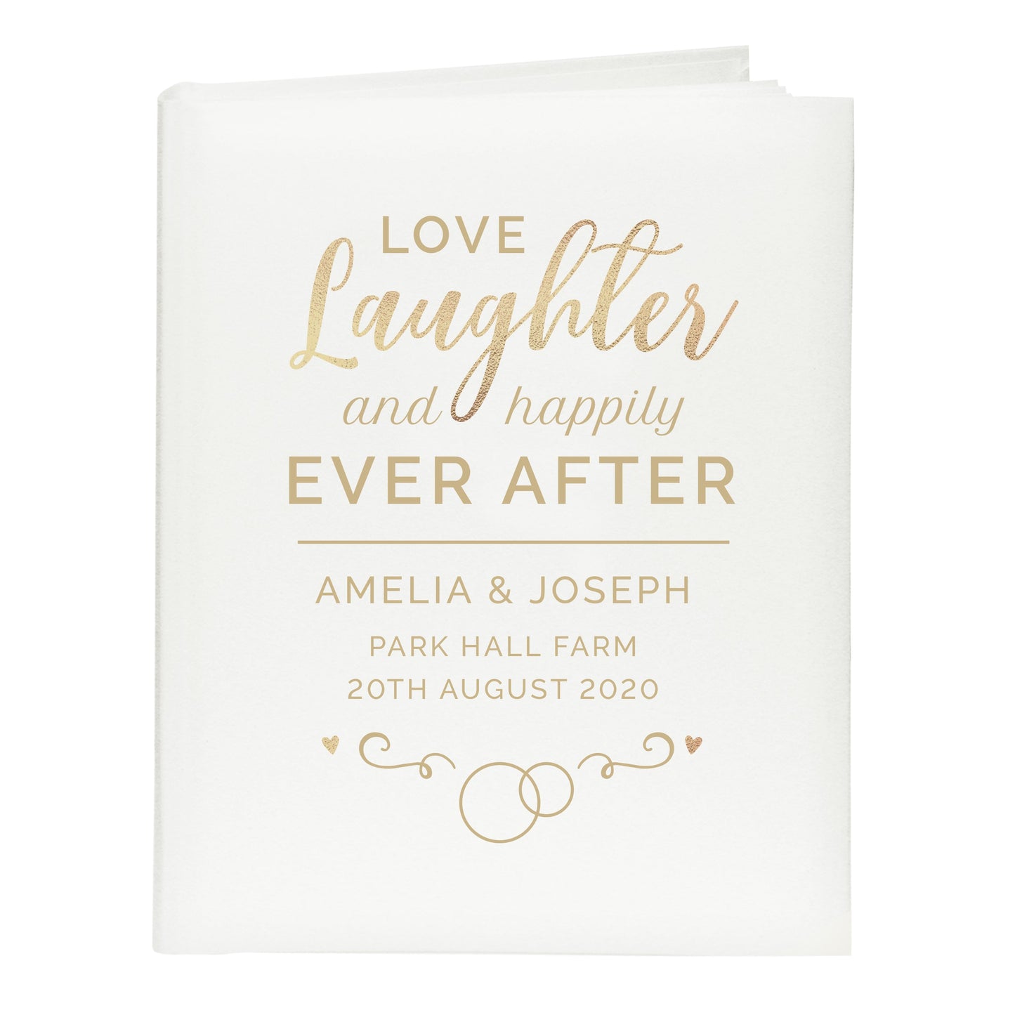 Personalised Happily Ever After Traditional Photo Album: 6 - Guest Books By Gift Moments