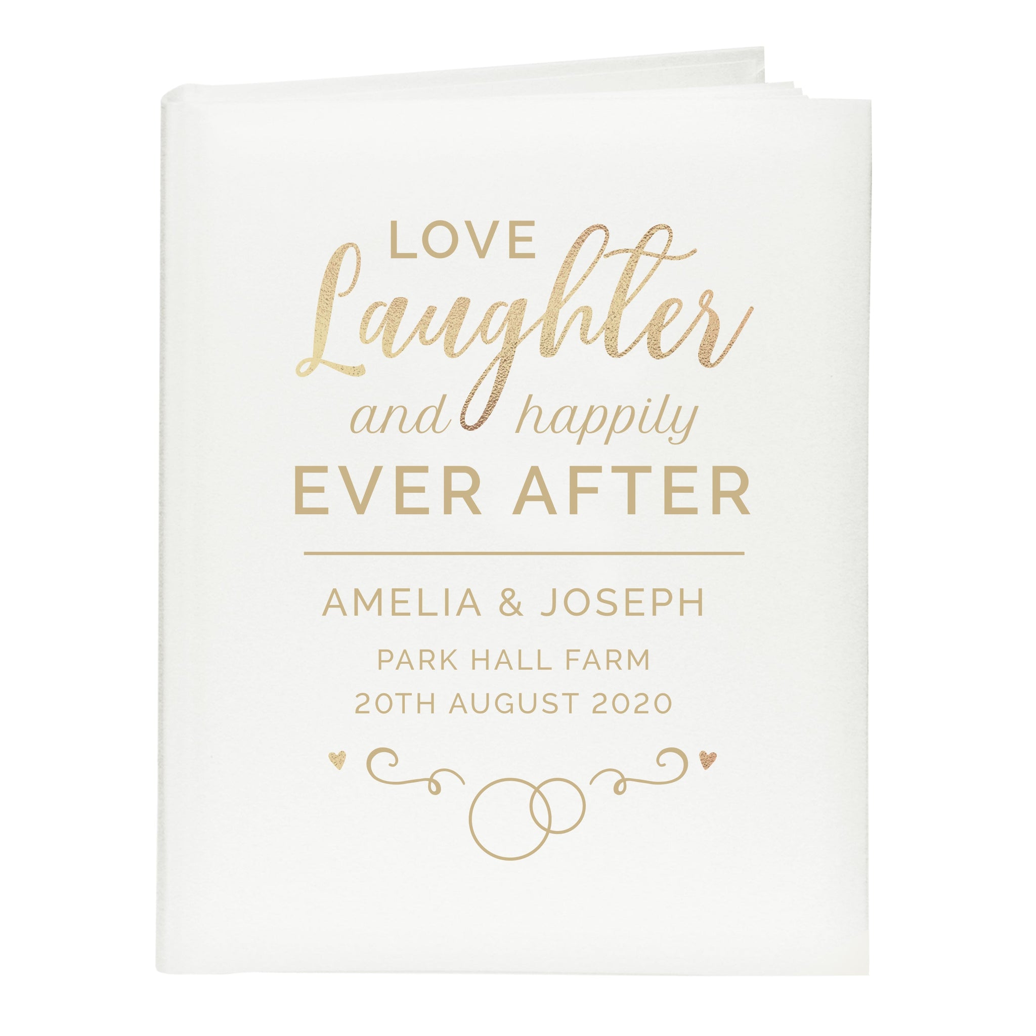 Personalised Happily Ever After Traditional Photo Album: 6 - Guest Books By Gift Moments