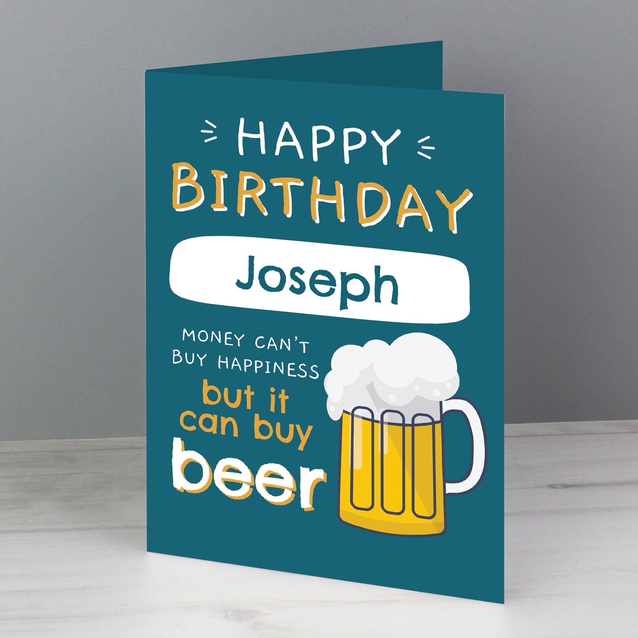 Personalised Happy Birthday Beer Card: 2 - Greeting Cards By Gift Moments