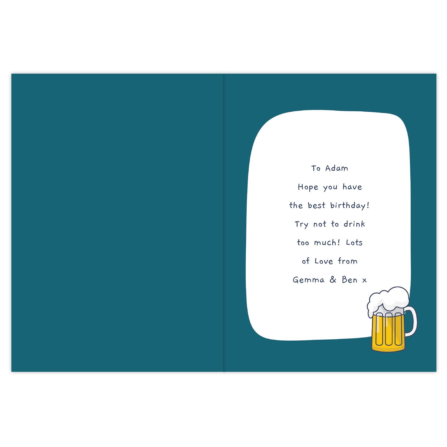 Personalised Happy Birthday Beer Card: 4 - Greeting Cards By Gift Moments