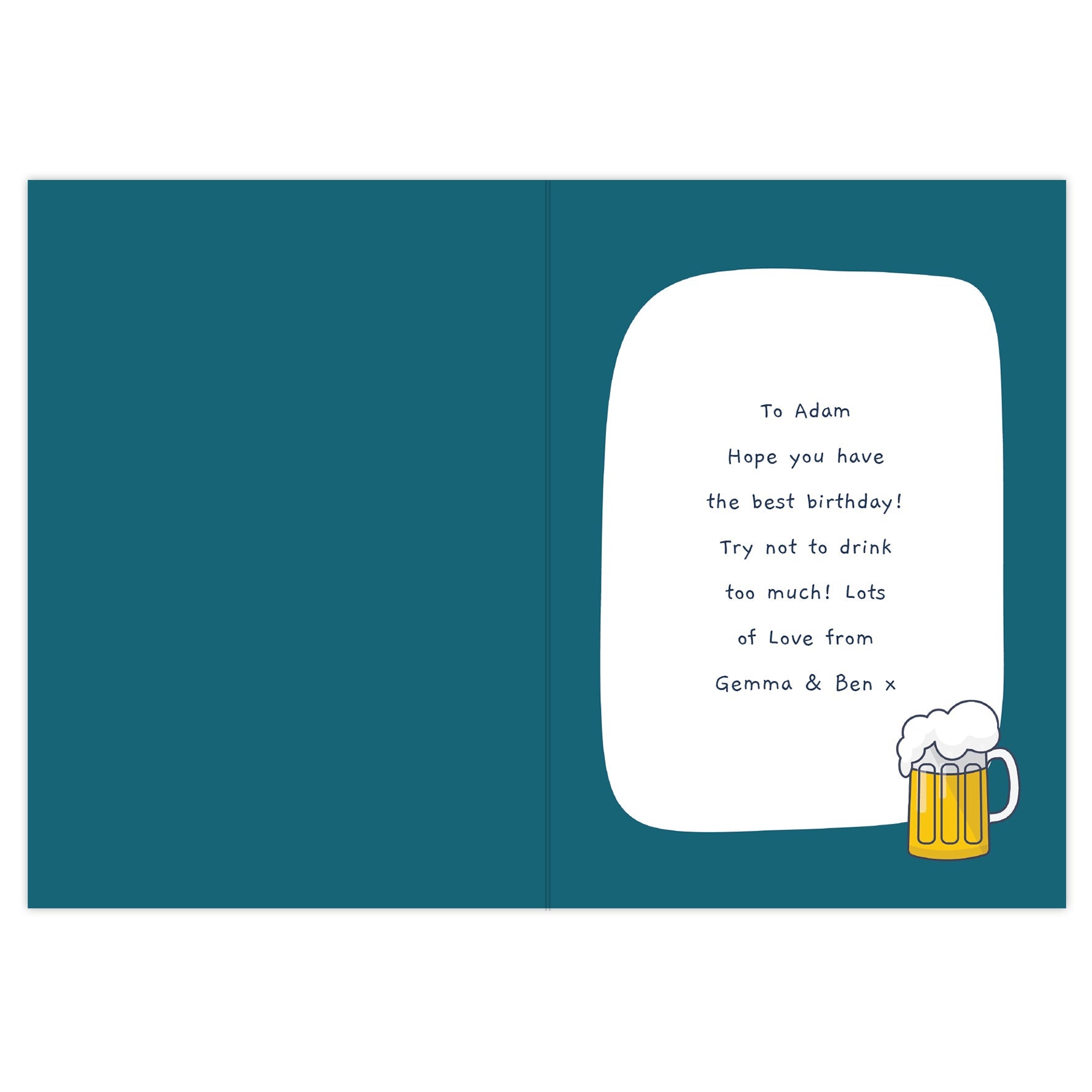 Personalised Happy Birthday Beer Card: 4 - Greeting Cards By Gift Moments