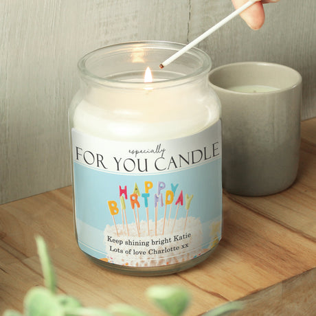 Personalised Happy Birthday Large Scented Jar Candle: 2 - Candles By Gift Moments